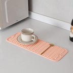 Silicone Dish Drying Mat for Multiple Usage,Easy clean,Eco-friendly,Heat-resistant Silicone Mat for Kitchen Counter,Sink,Bar,Bottle,or Cup Pink M 17 inches x 6 inches