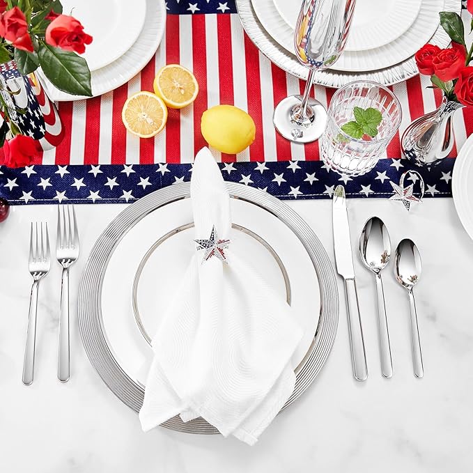 KEAWELL Premium Lucent Silverware Set, 45-Piece Mirror-Polished 18/10 Stainless Steel Flatware, Dishwasher Safe for Refined Dining and Entertaining (45, Silver)