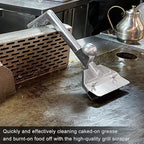 DELFINA 4 Pcs Grill Scraper Edge Sharper Blade Replacement, Stainless Steel Outdoor Barbecue Cleaning Tools, Heavy Duty Accessories for BBQ