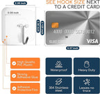 GLUIT Adhesive Wall Hooks for Hanging Heavy Duty 22 lbs Hooks for Walls No Damage, Towel Sticky Clear Hook, Waterproof, Home, Bathroom, Kitchen, Office, and Outdoor 12 Pack