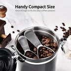 Coffee Scoop: U-Taste 18/8 Stainless Steel Measuring Coffee Scoop 1 tablespoon & 2 tablespoon, Short Handled Measure Scooper for Ground Coffee, Bean in Canister (Silver, 1Tbsp&2Tbsp / 15ml&30ml)