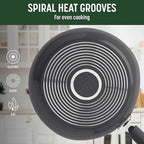 Goodful Ceramic Nonstick Pots and Pans Set, Premium Ceramic Coating Made without PFOA, PTFE or PFAS, Dishwasher Safe, 12-Piece, Charcoal Gray