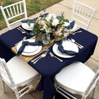 Fitable 6 Pack Square Tablecloths - 70 x 70 Inches - Stain Resistant and Reusable Table Clothes, Navy Polyester Fabric Table Covers for Dining, Card Tables, Coffee Tables