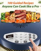 Nuwave Oven Pro Plus Air Fryer, Infra-Red Countertop, 2025 Advanced Convection, No Defrosting or Preheating, Cook Fresh or Frozen, Durable Power Dome, 100 Presets & 50 Memory, PFAS Free, Dark Blue