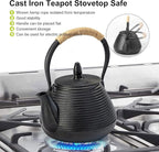 suyika Japanese Tetsubin Tea Kettle Cast Iron Teapot with Stainless Steel Infuser 30 oz/900 ml