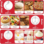 Kitchen in the Box Stand Mixer, 3.5 QT Small Kitchen Electric Stand Mixers, 10-Speed Portable Lightweight Dough Mixer for Daily Use with Egg Whisk, Dough Hook, Beater (Red)