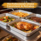 Aluminum Foil Pans, Extra Heavy Duty Disposable Aluminum Baking Pans, 14.57"×10.63" Steam Table Pans for Cooking, Heating, Storing, Prepping Roasting and Chafing (15 Pack Silver)