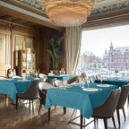 sancua Teal Tablecloths for 8 Foot Rectangle Tables, 6 Pack - 60x120 Inch - Washable Fabric Cloth Table Cloth for Wedding, Party, Birthday, Banquet, Reusable Polyester Table Covers