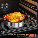 Meythway Pots and Pans Set Non Toxic, 11-Piece Stainless Steel Cookware Set with Steamer & Visual Lid, Kitchen Induction Cookware with Frying Pans, Saucepan and Stockpots For Oven & Dishwasher Safe