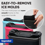 Berlinzo Premium Clear Ice Ball Maker Mold - Large 2.4-inch Crystal Clear Ice Balls for Whiskey Cocktail-New Easy-to-Remove Ice Sphere Mold - Storage Bag Included, Hibiscus (Non-Electric)