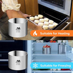 6 Pack Round Cake Ring Molds, Seamless Stainless Steel Cake Cutter with Pusher & Lifter, 3-Inch Dessert Mousse Rings for Baking (Includes 1 Pusher, 1 Lifter and 6 Rings)