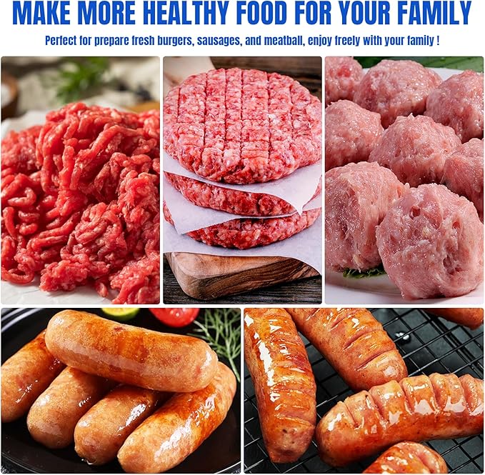 Stainless Steel Meat Grinder Attachments for Mixers, Meat Grinder, Sausage Stuffer, Perfect Grinder Attachment, Dishwasher Safe