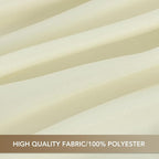 sancua Beige Tablecloths for 8 Foot Rectangle Tables, 6 Pack - 60x120 Inch - Washable Fabric Cloth Table Cloth for Wedding, Party, Birthday, Banquet, Reusable Polyester Table Covers