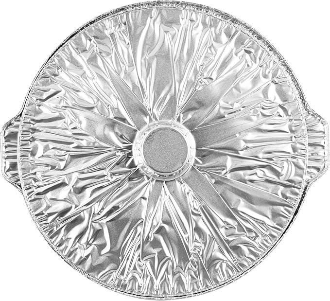 Foil Lux 8.5 Quart Pans And Lids, 50 Disposable Pots With Lids - Oven-Ready, Stove Compatible, Aluminum Foil Baking Pans, Freezable, For Outdoor Camping, Vacation, Picnic, And More - Restaurantware