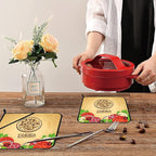 Vintage Pizza Pot Holders Set of 2 Kitchen Heat Resistant Potholders for Microwave Cooking Baking Oven End Dishes and BBQ Gifts for Women