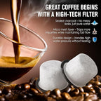 Qualirey 10 Pack Coffee Water Filter Replacement, Compatible with Café and GE Profile Grind & Brew Machine, Charcoal Coffee Filter Cartridges, Replacement for C7CGFLTR, Replace Every 3 Months