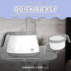 Candy and Chocolate Melting Pot, Mini Electric Fondue Pot, Melts Candy Chocolate in a Couple of Minutes, Ideal for Cake Pops Cookies Cakes, 1 Cups, Single Pot, Gray