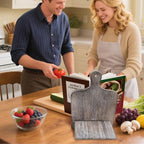 Wood Cookbook Stand Cookbook Holder: Kitchen Adjustable Cookbook Holder Recipe Stand for Counter Gray