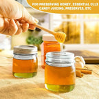 Mason Jars, 8 OZ, 12 Pack with Lids and Bands, Glass Canning Jars for Canning, Pickling, Preserving, Jam, Honey, Wedding Favors, Shower Favors (12 Pack) (Regular Mouth)