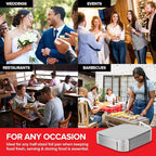 Stock Your Home 9x13 Disposable Baking Pan Covers (25 Pack) Heavy-Duty Aluminum Cake Pans Lids, Sturdy, Sealable Covers for Food Containers, Leak-Free + Safe Transport & Storage For Catering