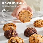 HONGBAKE Aluminum Cookie Sheets for Baking, 2-Pack Commercial Quality Half Sheet Pan, Baking Sheets Non Stick with 50 PCS Parchment Paper, 12.8 x 17.7 in, Silver