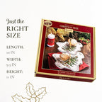 Spode Christmas Tree 2-Tiered Server, Tree-Shaped - Holiday Cupcake Stand, Dessert Display Set, Porcelain Serving Platter, 10" & 8" Plates, Dishwasher Safe Serveware for Appetizers, Desserts, Cookies