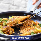 Blue Diamond 14" Nonstick Frying Pan Skillet, Diamond Infused PFAS & PTFE-Free Ceramic Pot, Dishwasher & Oven Safe, Stay Cool Handle, Durable Non Toxic Metal Utensil Safe, Family Jumbo Pan, Blue