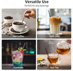 Coffee Stirrer Straws with Triple Hole Design, 100 Pack 7 Inch Brown Plastic Sip Stir Sticks, Disposable Cocktail Stirrers for Hot Drinks and Coffee Bar Accessories