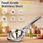 Stainless Steel Egg Yolk White Separator for Raw Eggs,6-Hole Design, Quick Egg Yolk & White Separation, Kitchen Tool for Cooking & Baking