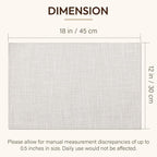 Blue Forest Placemats Set of 8, Dual-Layered Thickened Faux Linen Cloth Place Mats Heat Resistant Machine Washable Wrinkle Free Table Mats Indoor/Outdoor (Cream Beige)