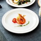 9-inch Porcelain Dinner Plate Set of 6 - Microwave, Oven and Dishwasher Safe, Scratch Resistant. (9-inch Cozy Gray)