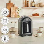 KARACA Hatır Turkish Coffee Maker, 5 Cups Electric Turkish Coffee Machine with Ember Mode, Automatic Temperature Control, Overflow Protection, Audible & Visual Alerts, Galaxy Grey