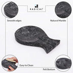 Radicaln Marble Spoon Rest 8" Inches Black Handmade Spoon Holder For Kitchen Utensils, Ideal Cooking utensils, Spoon Rest For Stove Top