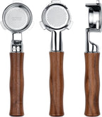 Normcore 54mm Slim Naked Portafilter with 18g Precision High Extraction Basket, Genuine American Walnut Handle Fits 54mm Breville Sage Barista Machines