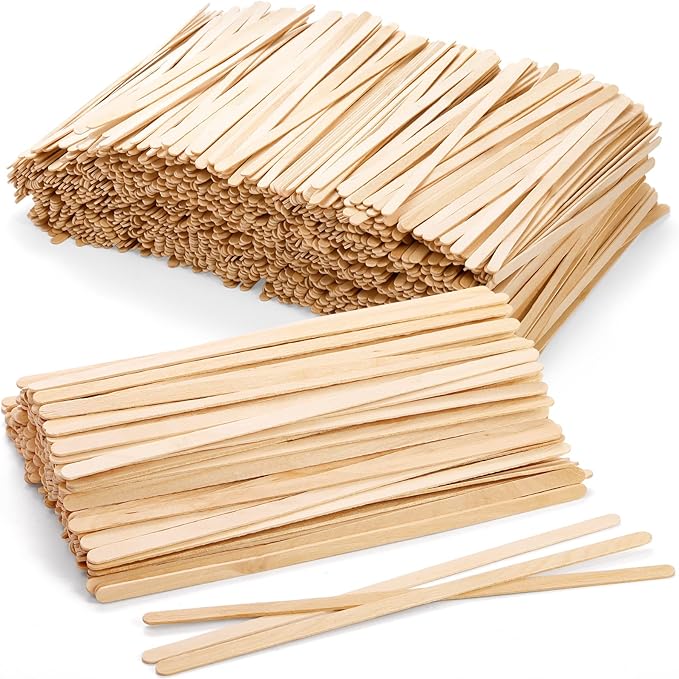 Hedume 1500 Pack Wooden Coffee Stirrers, 7" Disposable Stir Sticks, BPA Free Biodegradable Round-End Beverage Stirrers, Natural Birch Wood Wooden Stir Sticks for Coffee & Cocktail
