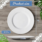Hushee 12 Pack 7 Inch White Dessert Plates/salad Dishes Set, Melamine Small Dinner Plates Round Serving Dishes for Snacks, Bread, Fruit, Cake and Salad, Home Restaurant Supplies