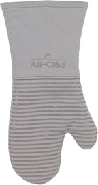 All-Clad Premium Silicone Oven Mitt: Heat Resistant to 500 Degrees - 100% Cotton & Silicone, 14"x7" Pot Holder for Kitchen and Barbeque, (1-Pack), Titanium Gray