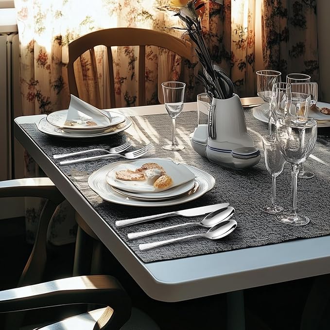 Silverware Set, 18/10 Stainless Steel 50 PieceFlatware Set for 10, Utensil Sets DishwasherSafe, Rust-Resistant, Modern Cutlery Set forHome, Wedding, Restaurant