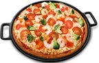 Cast Iron Pizza Pan - 14-Inch Baking Pan for Oven, Stovetop, Grill, or Campfires - Durable, Even-Heating, Versatile Cast Iron Griddle by Home-Complete