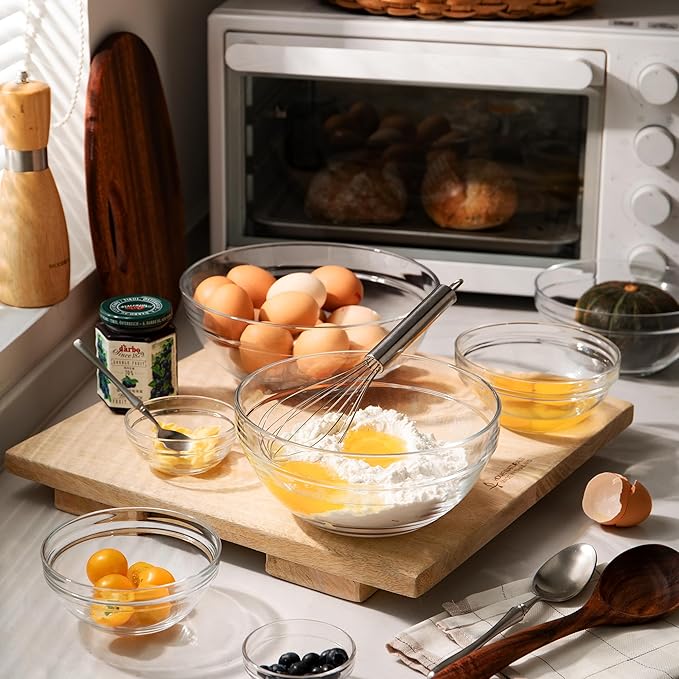 Sweejar 3 inch Small Glass Dipping Bowls set, 3 oz Dipping Sauce Bowls/Dishes, Mini Sauce Bowls for Ketchup, Soy, BBQ, Sushi, Party, 9 pack