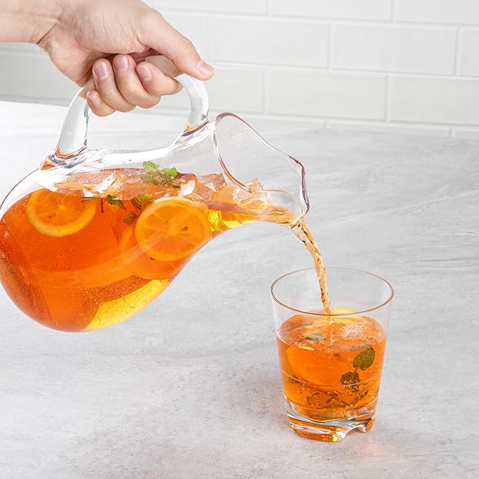 Bev Tek 57 Ounce Water Pitchers, 6 Heavy-Duty Water Jugs - Dishwashable, Shatterproof, Clear Polycarbonate Beverage Serveware, For All Kinds Of Beverages - Restaurantware