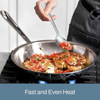 All-Clad D3 3-Ply Stainless Steel Cookware Set – 7-Piece Pots and Pans Set, Induction, Oven Broiler Safe 600F - Includes Frying Pans, Saucepans, Sauté Pan, Stockpot, Professional Cookware – Silver