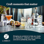 Libbey 917CD Heavy Base Rocks Glasses Set of 12, Rocks Glass Cups with Simple Lines, Elegant Old Fashioned Glass Set for Whiskey, Cocktails and More