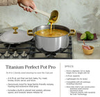 Our Place Titanium Pro Cookware Set | Standard & Mini Always Pans & Perfect Pots | Coating-Free Titanium Nonstick, Tri-Ply Stainless & Aluminum | Oven, Induction & All Cooktops up to 750°F | Gold