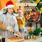 24 Holes Deviled Egg Platter,Wooden Round Deviled Egg Tray,Charcuterie Board Tray Holder Carrier for Kitchen Countertops,Serving Tray,Pizza,Pies,Barbecue,Snacks