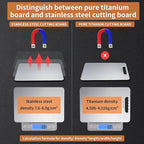 Titanium Cutting Board For Kitchen-Cutting Board Double Side Food Grade,Pure Cut Titanium,Durable Dishwasher Safe Easy to Clean Small Size (12''Lx10''W)