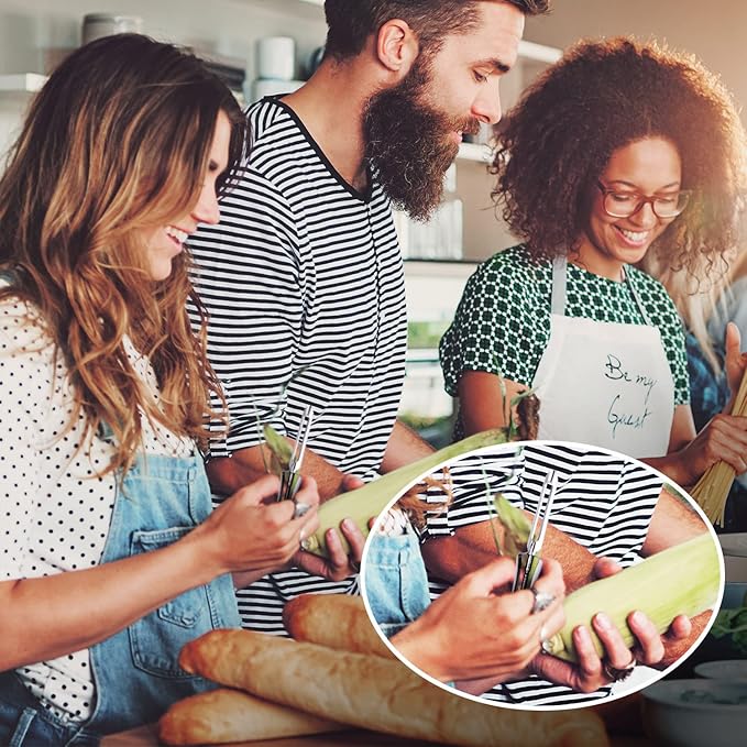 Mudder 10 Pieces Stainless Steel Fruit Vegetable Rotary Peeler Carrots Potatoes Peeling Tools for Home and Kitchen