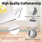 Stainless Steel Cutting Boards for Kitchen, 304 Steel Chopping Boards for Meat, Fruits & Break, Non-Slip, Dishwasher Safe, Pack of 3 (15.3"x11", 13.4"x9", 11.8"x8")