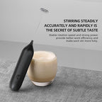 CIRCLE JOY Powerful Milk Frother Handheld with Stand Rechargeable Milk Foamer Electric Mini Drink Mixer for Coffee, Cappuccino, Lattes, Frappe, Matcha and Hot Chocolate, Black