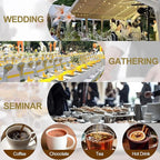 Commercial Coffee Urn 120 Cup Large Coffee Urn 20L Coffee Maker Stainless Steel Double Wall Coffee Percolator 1300W Quick Brew Hot Beverage Dispenser for Events, Offices, Parties, Catering, Gathering